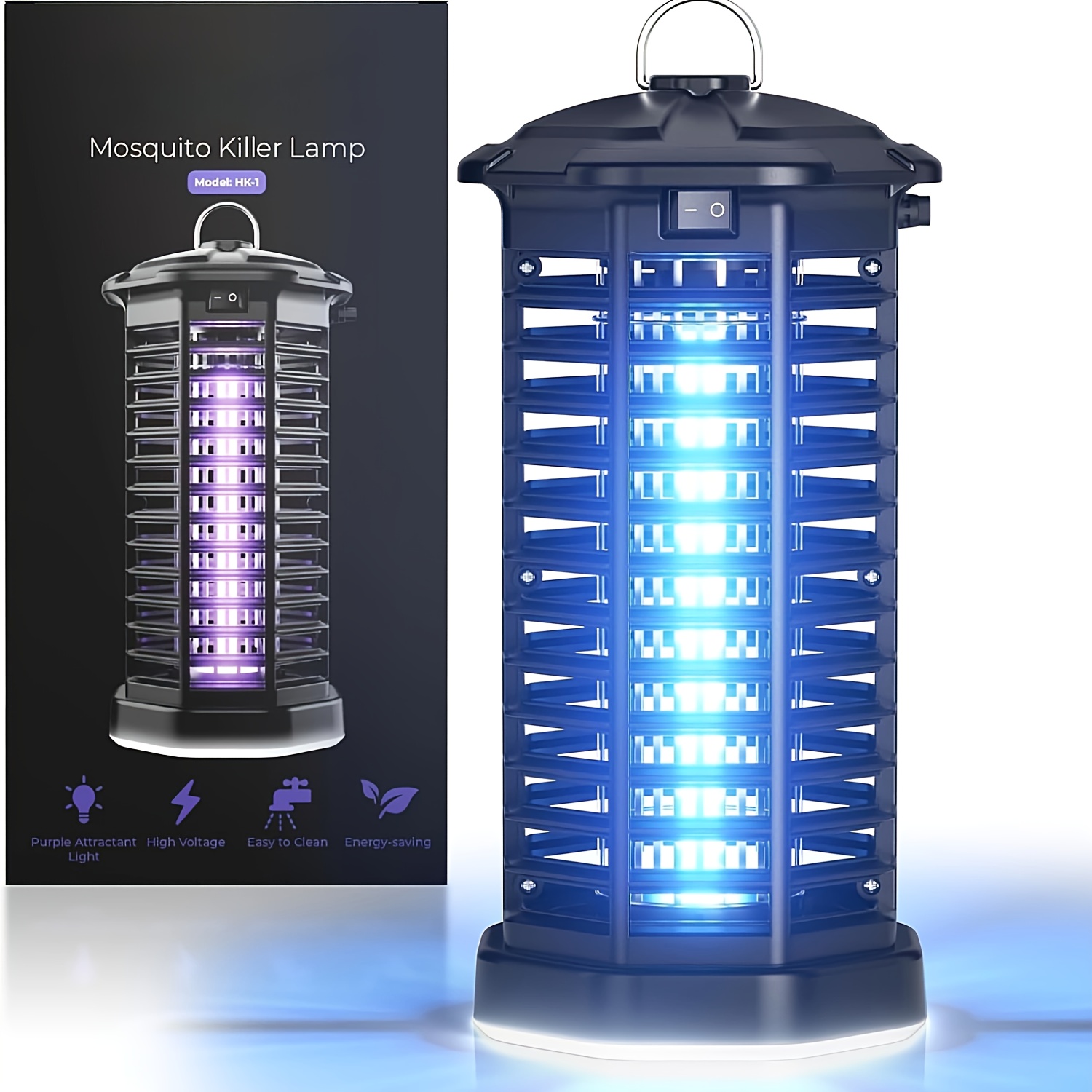 TEMU 4200v, Bug Zapper Outdoor, Portable Zapper, Electric Fly Zapper, Killer, Fly Traps, Flying Insects Zapper Indoor Outdoor
