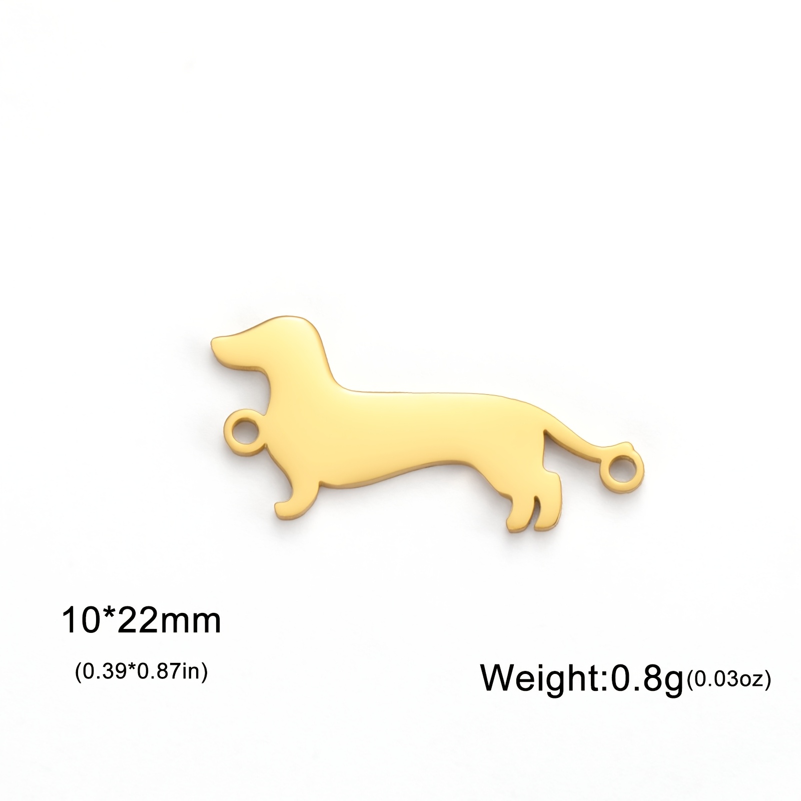 1pc Of Cute 304 304 Stainless Steel Dachshund Pendant For Necklace, Bracelet, Earrings, Jewelry Making Supplies. Handmade Sausage Dog Pet Animal Pendant, A Hollow 304 304 Stainless Steel Accessory