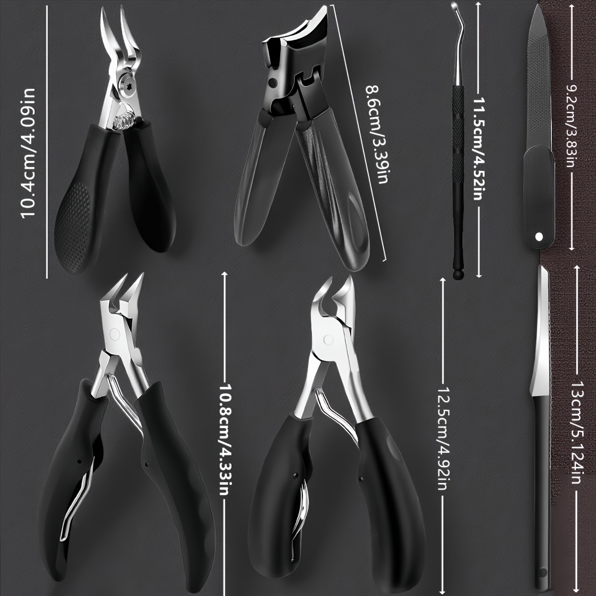Image of 7pcs Stainless Steel Nail Care Set: Durable Sharp Nail Clippers, Curved And Nail Files, Manicure And , Professional Nail Clippers For Pedicure And Manicure Needs, Ideal For Flawless And Pedicures