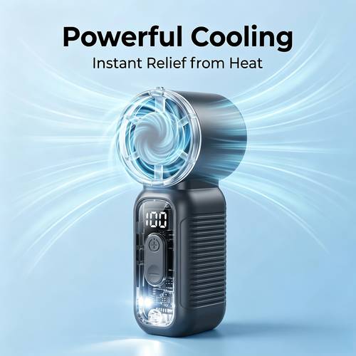 2026 new high speed mini handheld fan 200 gear turbo portable usb rechargeable fan mini personal outdoor cooling device