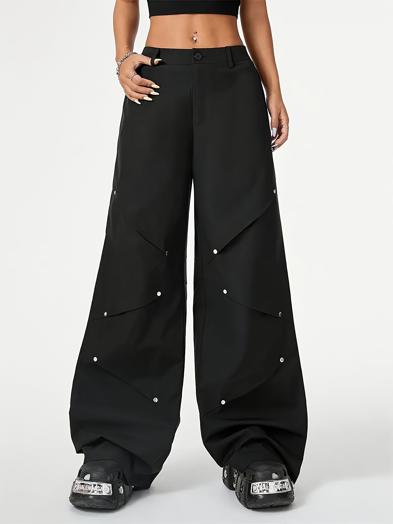 Pantalon Large Femme - Coupe Confortable Cheville - Idéal Pour Le Quotidien Décontracté - 9
