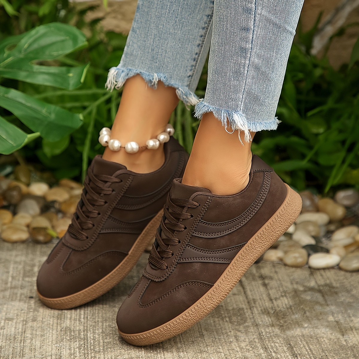 TEMU New Fashionable Casual Sneakers, Comfortable Women's Shoes For Outdoor And Daily Wear, Versatile Trail Running Sneakers, Plus-size Women's