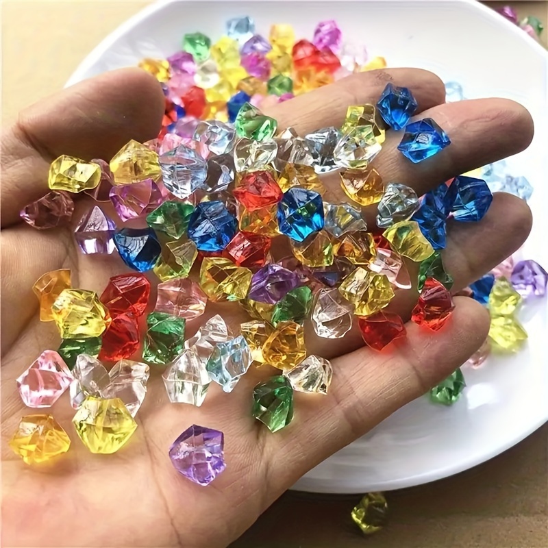 

300pcs Acrylic Crystal Gemstones Set - Ice Cubes For Aquariums, Vases & Diy Decorations