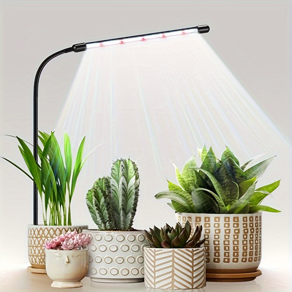 

Usb-powered 6000k Full Spectrum Grow Light For Indoor Plants - Ideal For Seeds, Succulents & Small Potted Plants With Auto Timer & Dimmable Feature