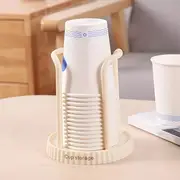 plastic disposable cup holder multipurpose cup dispenser for home office bathroom cafe paper coffee cups storage organizer rack details 6