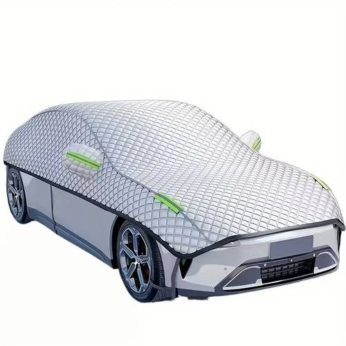 a single piece durable oxford fabric car cover designed for all weather compatible with most suvs trucks and vehicle types against heavy snow hail rain dust and is ideal for winter vehicle storage