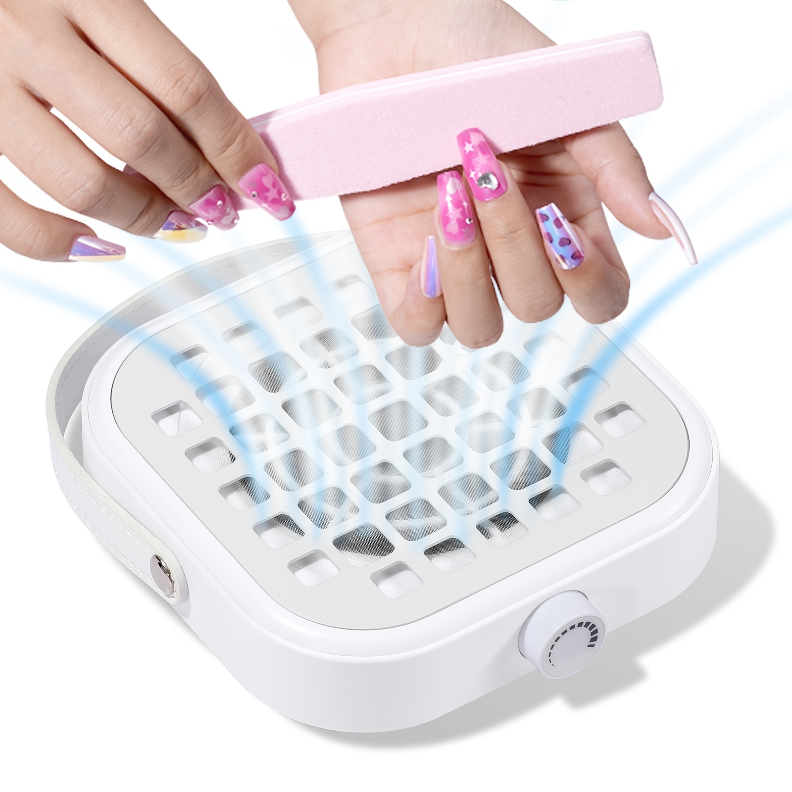 

Nail Dust Collector, Portable Vacuum Fan Dust Collector For Beginner With 30pcs Filter, Powerful Dust Suction Machine Manicure Pedicure Tool For Acrylic Nail Polishing, Salon & Home