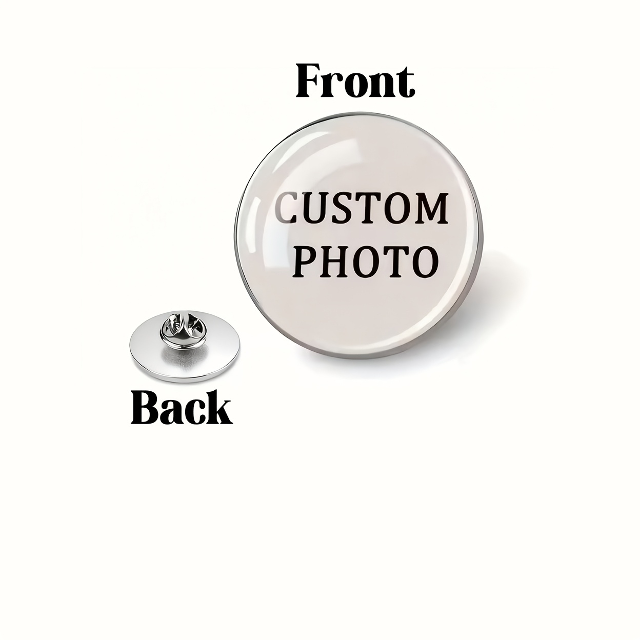 30pcs 2D Flat Metal Badge Customization
