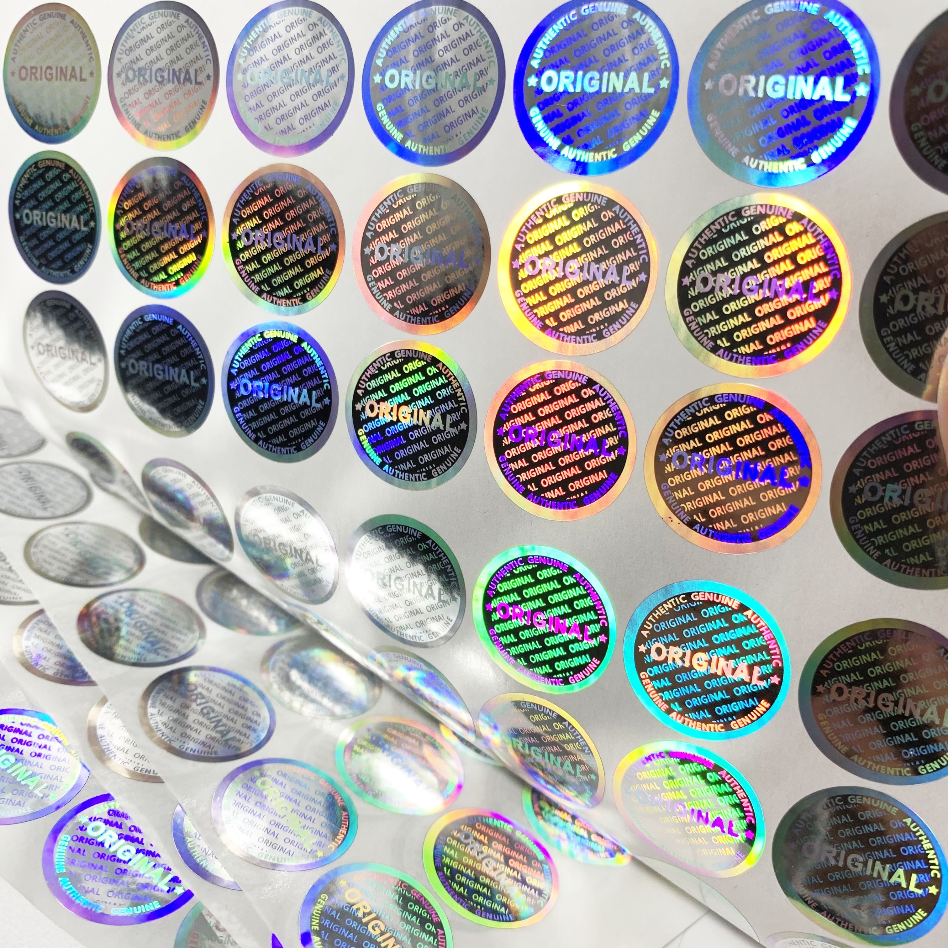 

224pcs/490pcs Round 20x20mm Laser Holographic Sticker Original Tamper-proof Security Hologram Labels Stickers Anti-counterfeit Stickers