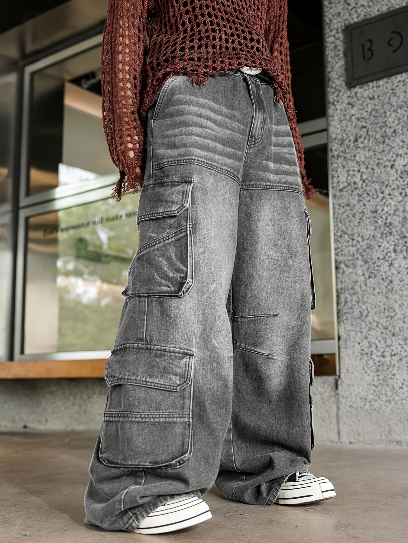 calças de casuais para homem com vários bolsos 90% Temu Brazil