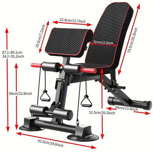 quick folding multifunctional fitness dumbbell stool with adjustable weight bench