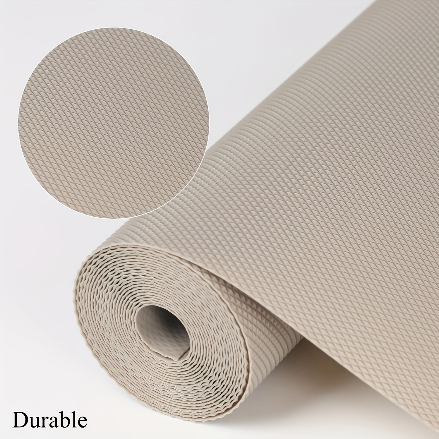 TEMU 1 Roll, Waterproof Refrigerator Liner - Moisture-proof, Non-slip, Washable And Reusable, Eva Material, Khaki Pattern, Suitable For Refrigerator