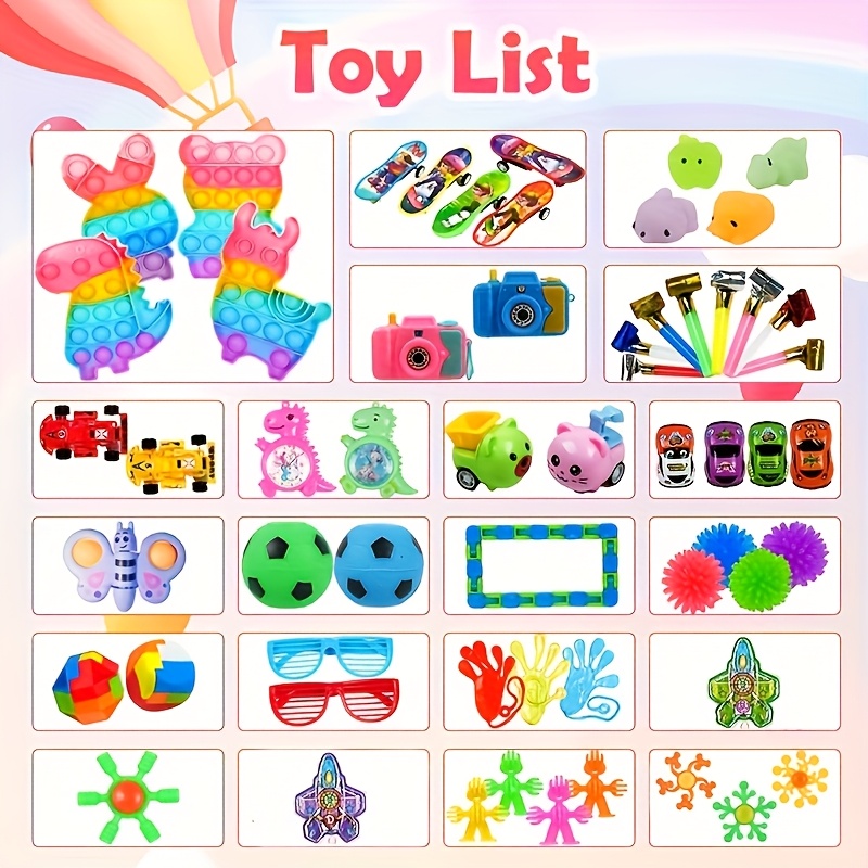 388pcs Party Favors for Kids, Fidget Toys Set, Treasure Box Toys for Classroom Carnival Prize Rewards Pinata Goodie Bag Stuffers Birthday Gifts Fidget Toy for Boys And Girls