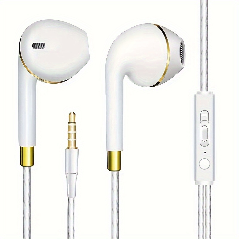 

3.5mm Wired Headphones In Ear Headset Wired Earphones With Microphone Bass Stereo Earbuds Sports In-line Control For Phones