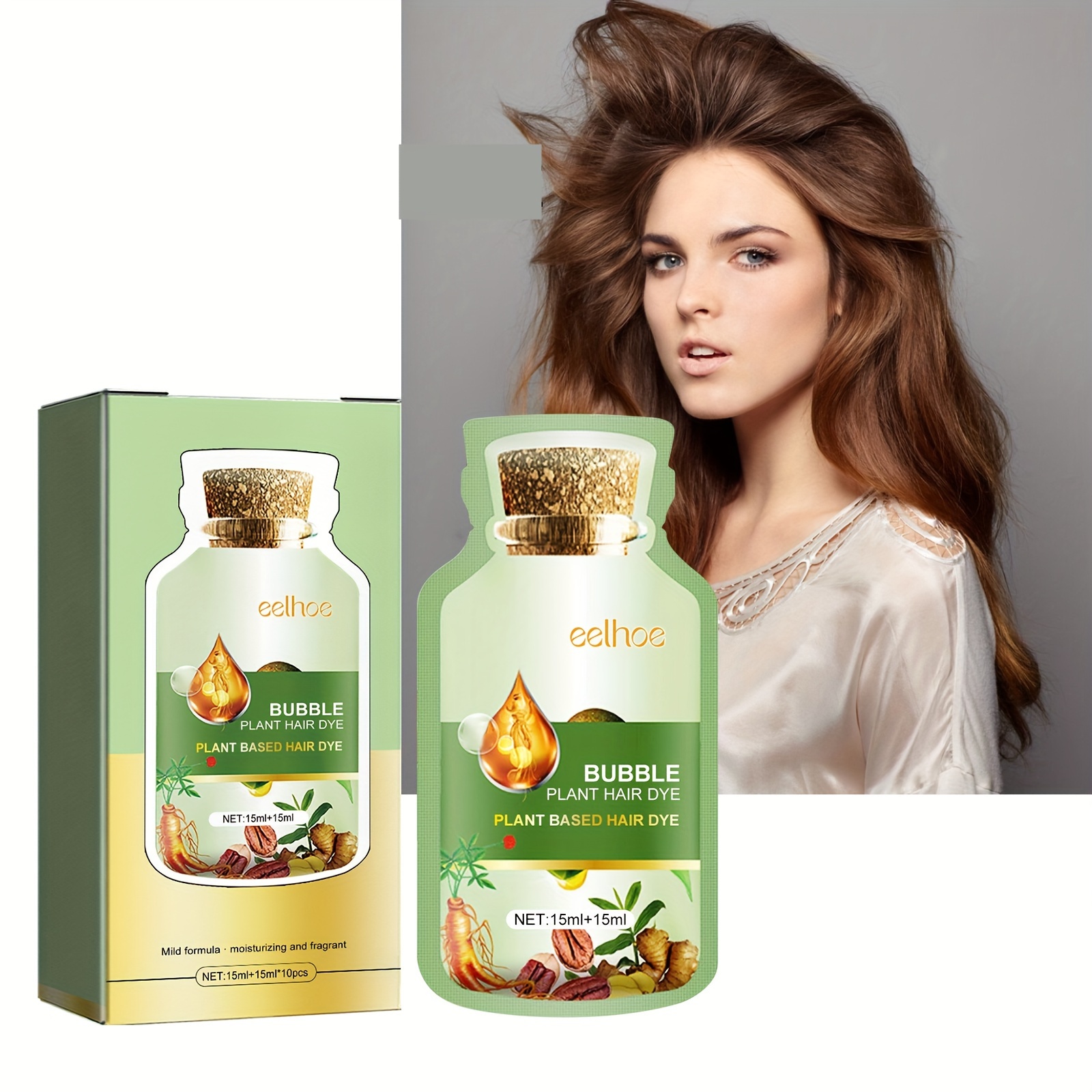 

Bubble Hair Dye Product, Natural Plant Hair Dye To Cover White Hair, Pure Plant Extract Hair Dye Product