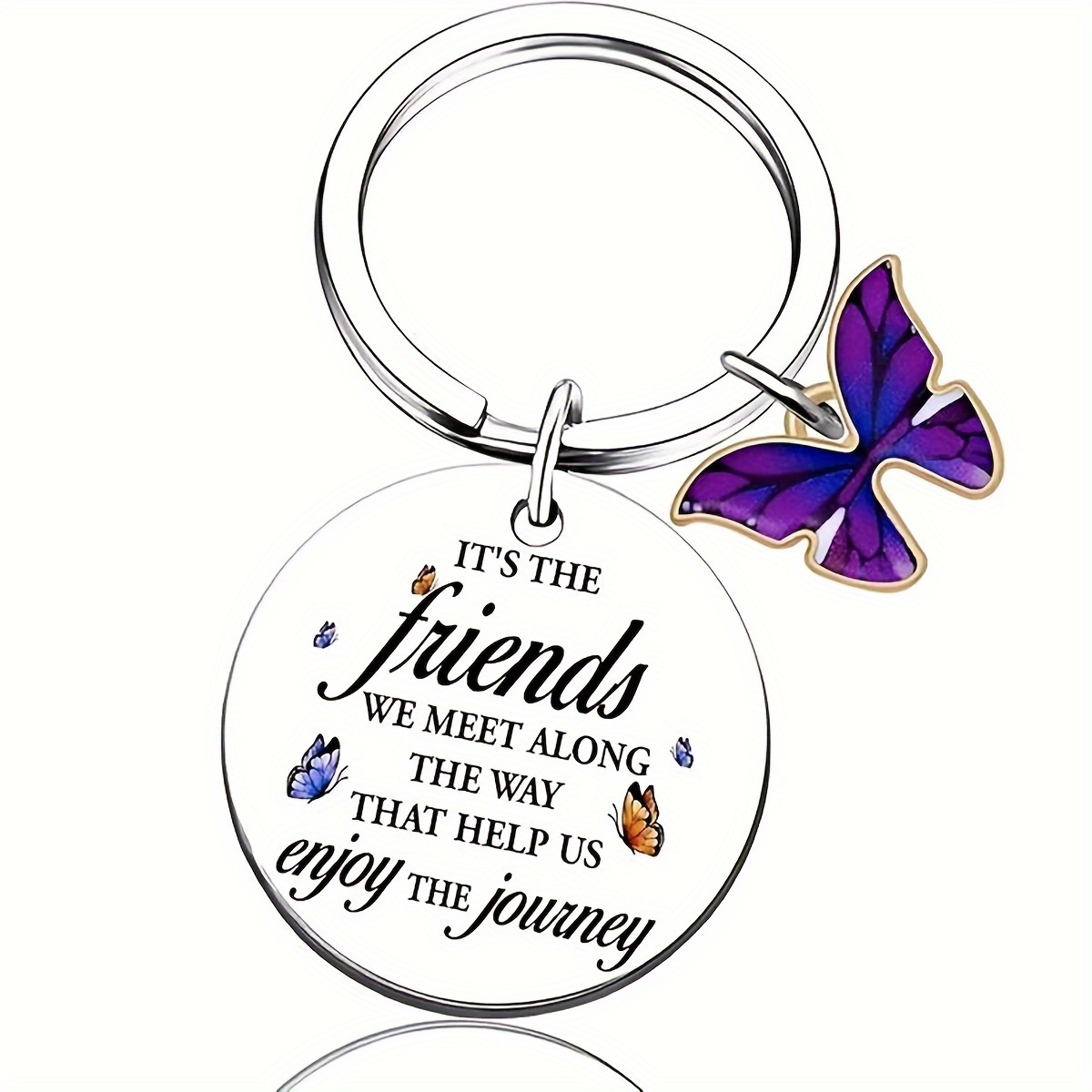 TEMU Inspirational Keychain With A Purple , A Birthday Gift For Your For Best Friend, Perfect For Christmas, Thanksgiving, Or Valentine's Day