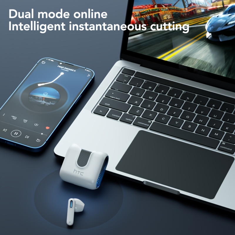 Les écouteurs true wireless HTC NE40 Esports offrent une latence ultra-basse de 45 ms, permettant aux joueurs mobiles et aux fans d'Esports de se préparer à l'action. Avec un design rétro Sci-Fi et une masse de seulement 3,6 g, ils sont parfaits pour le gaming, les trajets quotidiens et la visionnage de films.