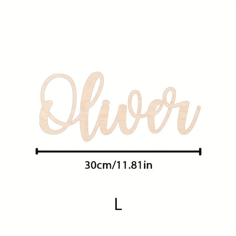 Image of Custom Wooden Name Sign For Wall - Personalized Letter Decor, Contemporary Style, No Power Needed, Easy To Hang, Home Or Nursery Decoration, Nursery Wall Decor | Stylish Script Font |
