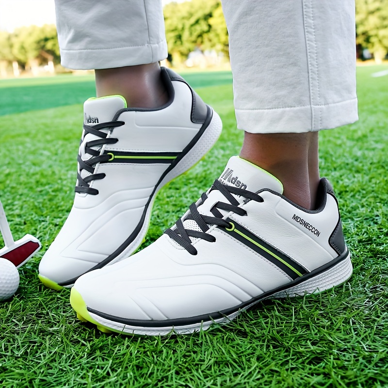 Men's Professional 9 Spikes Golf Shoes, Solid Comfy Non Slip Lace Up  Sneakers For Golf Sport Activities - AliExpress