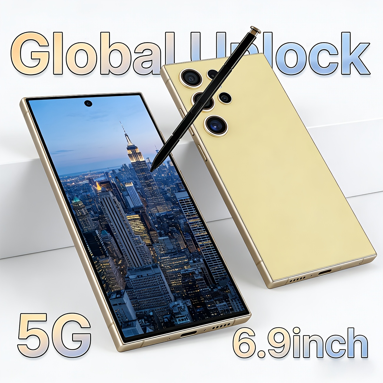 x25 ultra 2026 5g new model 6 9 inch hd large screen smartphone multi function unlocking phone   4gb   64gb storage front and rear hd cameras   data cable earphones and protective case perfect as a birthday gift or halloween Product details 0