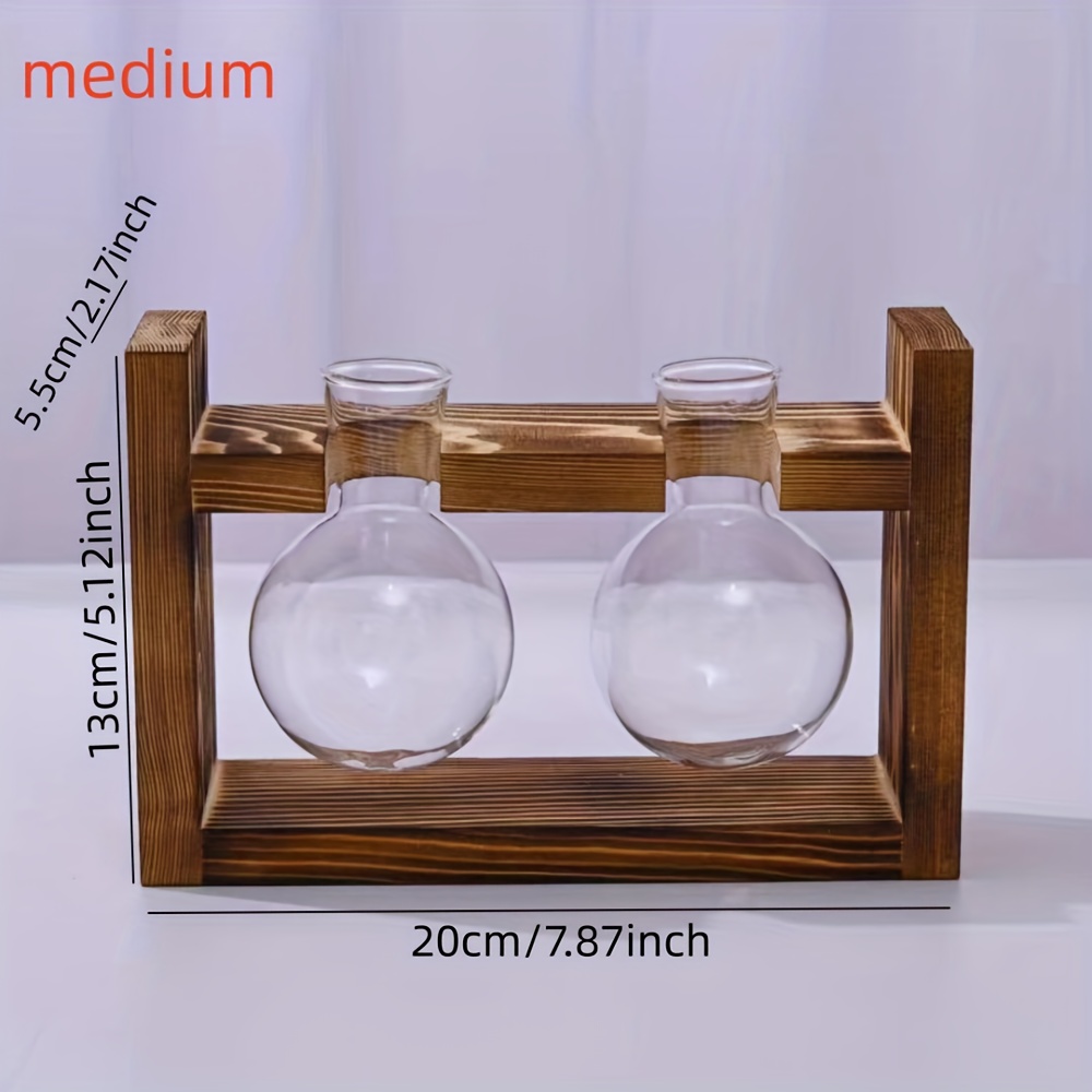Plant Terrarium With Wooden Stand, Plant Propagation Stations With