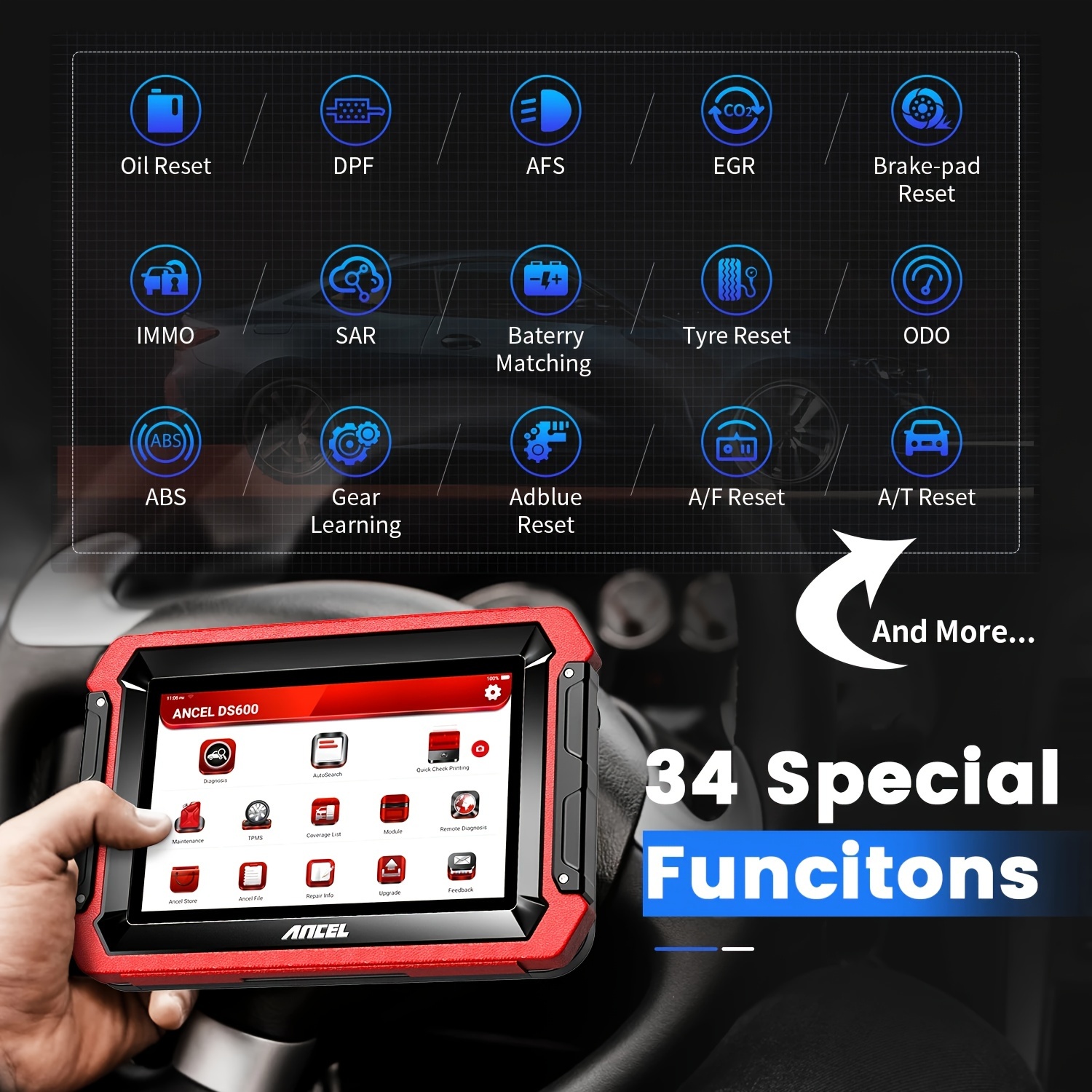   bidirectional control oe   system   scanner diagnostic tool 34 services code reader ecu coding abs bleed   tpms dpf epb tabelt repair tool Product details 3