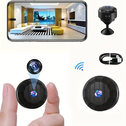 smart wireless security camera 2 4ghz wifi indoor outdoor usb rechargeable for travel renters monitoring no sd card mobile app