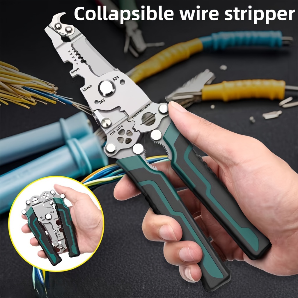 

18-in-1 Electrician's Multitool: , Stripping & Cutting, Screwdriver & - Steel, For Diy, & Projects