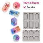 2pcs 12 wax sheet silicone mold handmade candle mold keychain resin mold diffuser stone pendant handmade pendant molds wax sheet kit for making wax