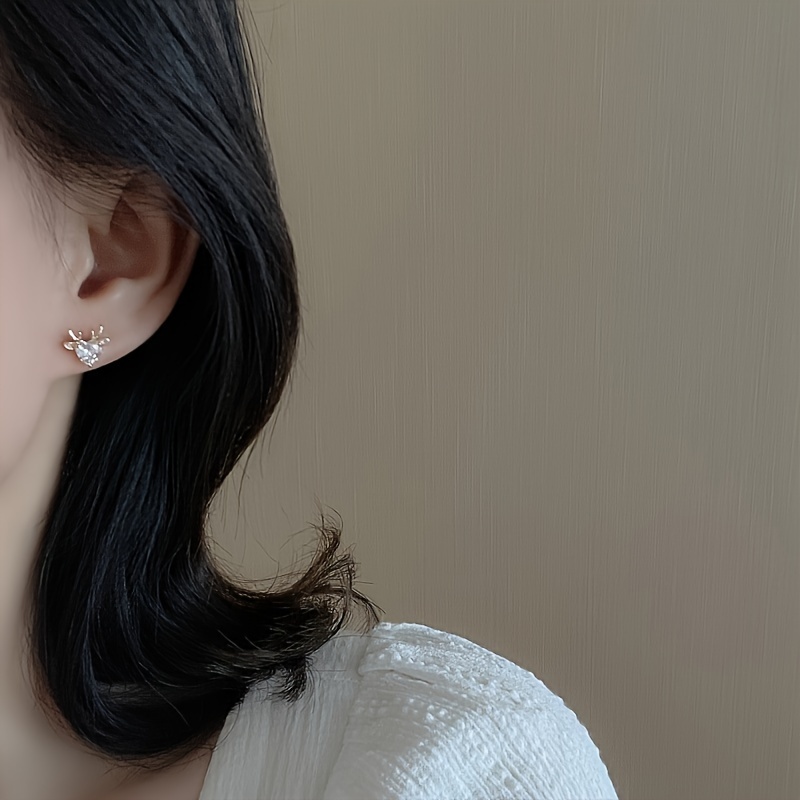 Christmas Elk & Snowflake Earrings, High-End Style