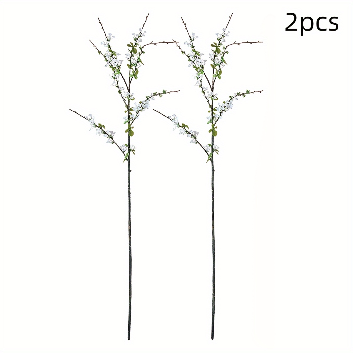 E-shop 2 Stück, Künstliche Schnee-Weide Künstliche Blumen, Weihnachtsdekoration, Schreibtischdekoration, Küchen-Schlafzimmerdekoration, Verlobungs- und
