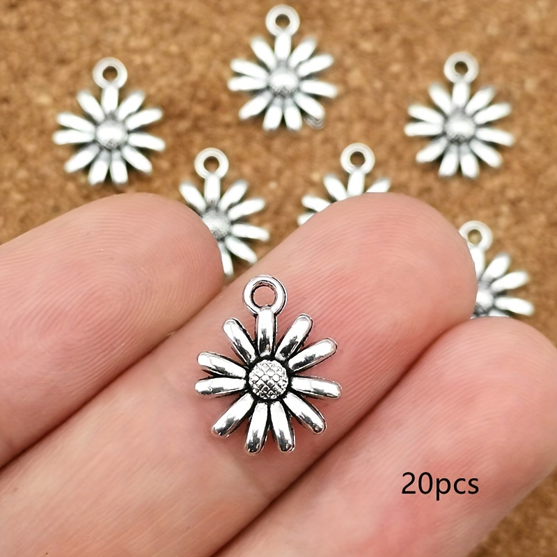 Image of 14x11mm Exquisite Pendant, Vintage Silvery Diy Handmade Earrings Bracelet Necklace Accessories, Bag Keychain Pendant, Handmade Jewelry Accessories, Clothing Accessories, 20pcs
