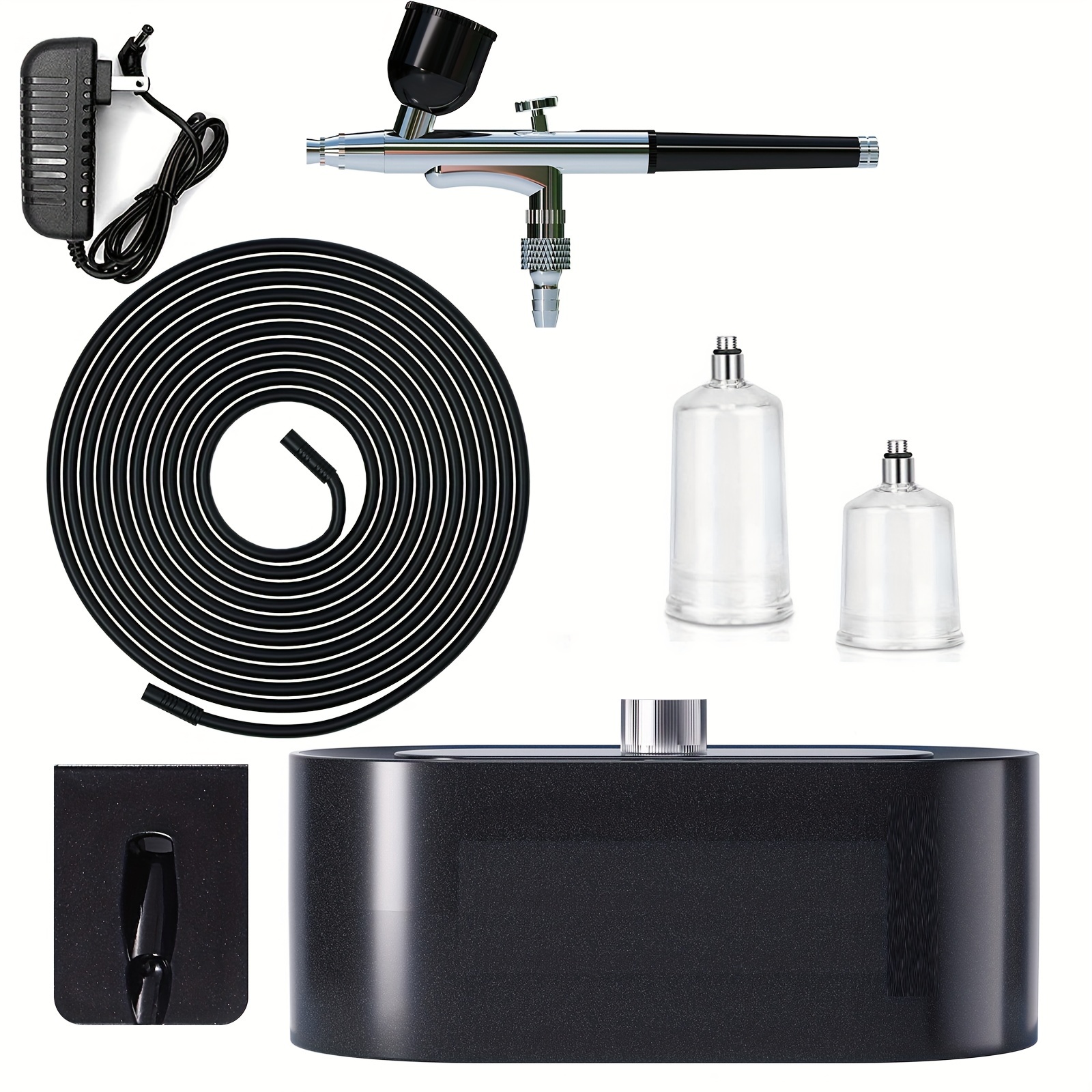 

Airbrush Kit Portable Dual Action Airbrush Gun And Mini Air Compressor Set For Painting, Make Up, Spray Model, Craft, Art Painting, Cake, Manicure, And More