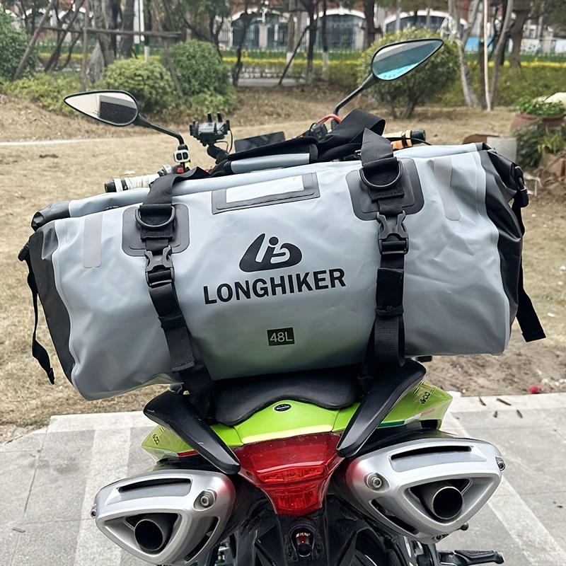 TEMU Motorcycle Dry Bag Waterproof Motorcycle Luggage Bag Motorcycle Saddlebags Motorcycle Duffel Bag For Skiing Travel Hiking Camping Boating Riding Fishing