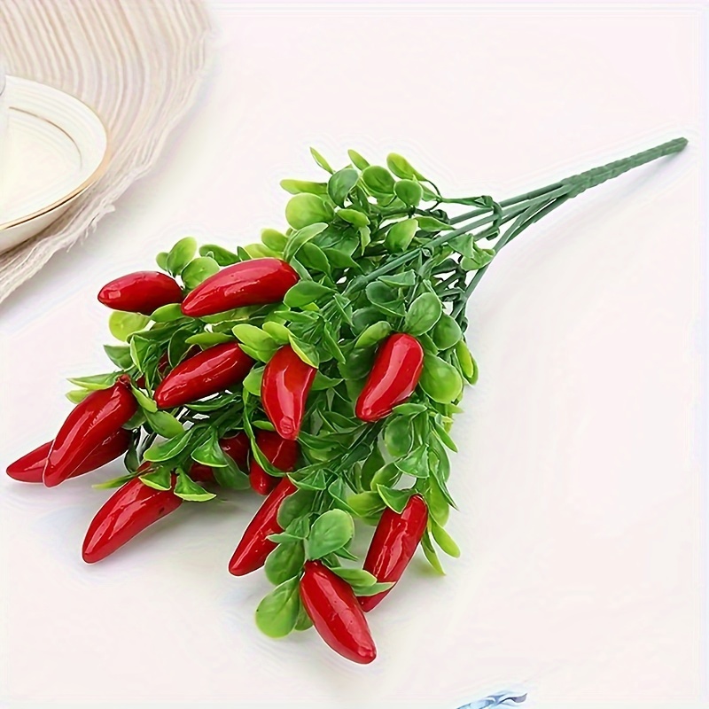 

1pc Red Pepper , Plastic , , Suitable For Christmas, , Easter, Hanukkah, , Display, No Required, No Container Included