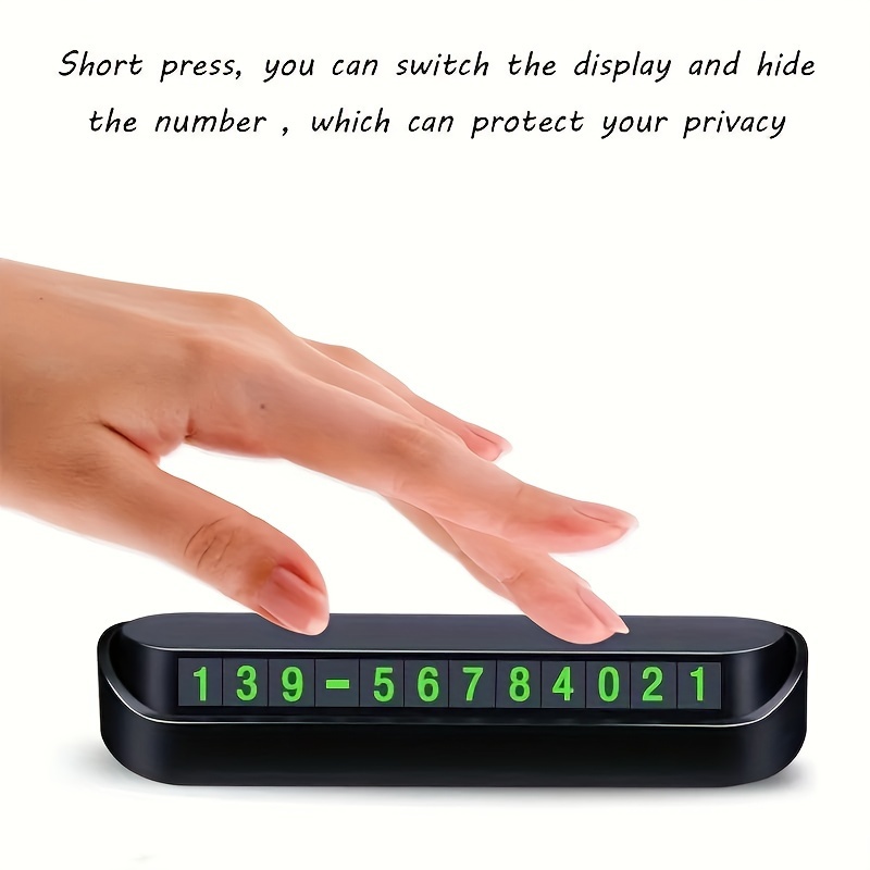 car dashboard ornament durable abs temporary parking phone number display frame heat insulated sun protected easy to move design for car owners Product details 0