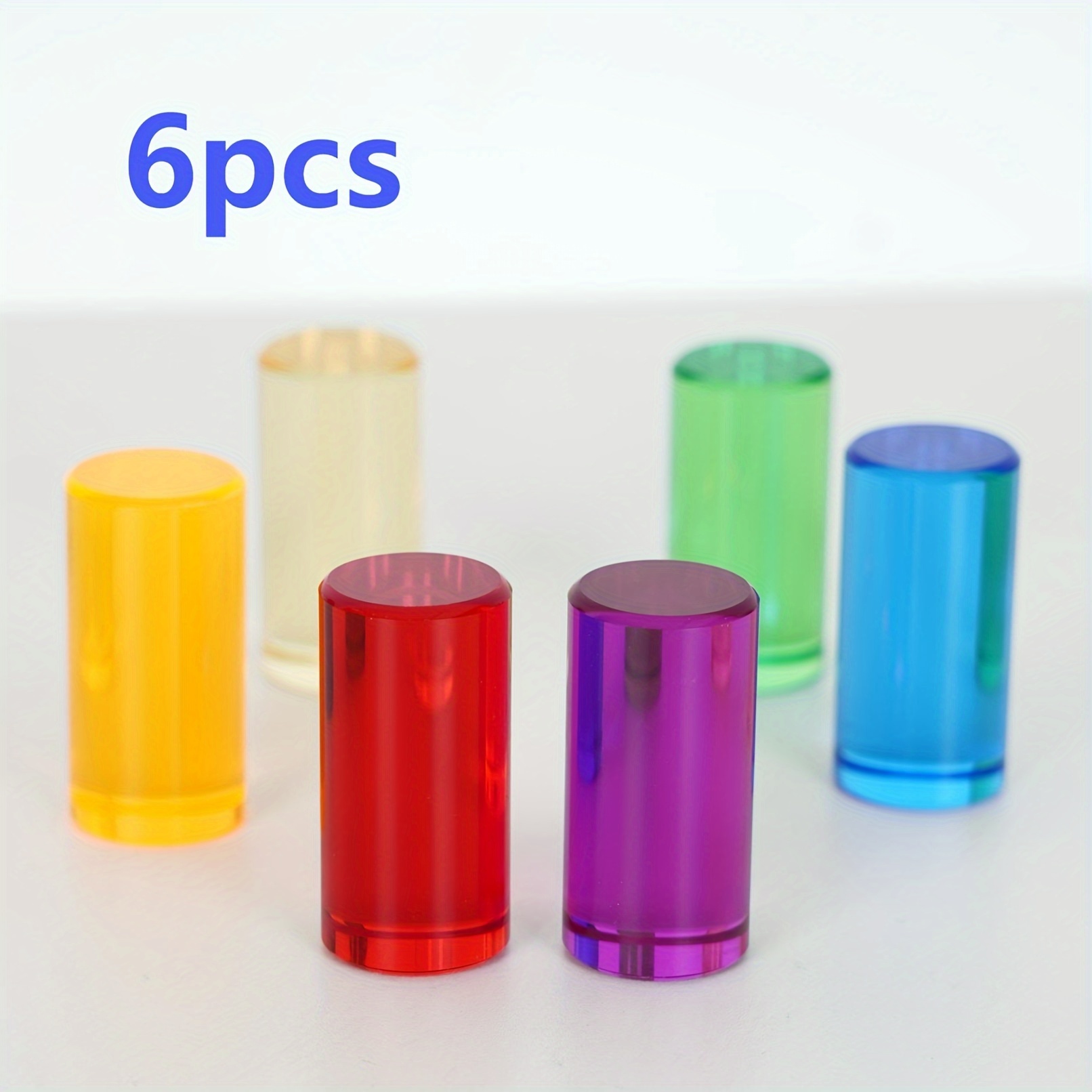 High- Acrylic Cylinder Stacking Blocks, Transparent Colored Cube Cylinder Toys, Color Recognition And Creative Play