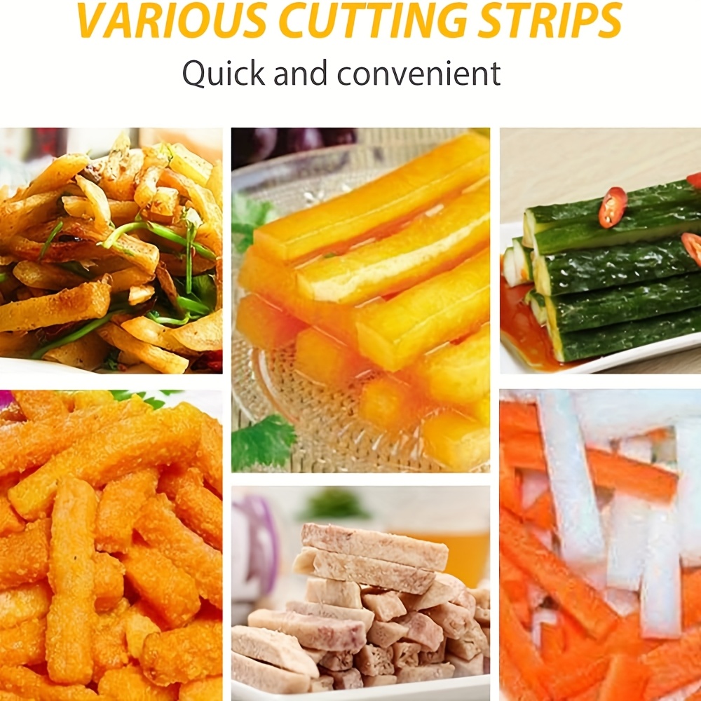 a stainless steel professional french fry cutter with 2 blade   a french fry slicer a french fry cutter for pressing   and a multi functional vegetable and fruit slicer with 36 46 hole blade food   details 4