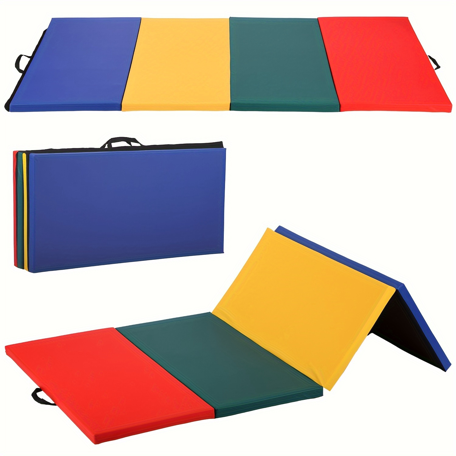 

8ft×4ft×2''gymnastics Mat Mat Gym Mat 4 Foldding Mat Gymnastics Gym Folding Mat Stretching Mat