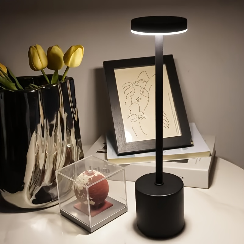 

Veilleuse LED tricolore à intensité variable - Lampe de table décorative rechargeable par USB pour salon, chambre à coucher, restaurant, bar - Pas de câblage, lumière décorative portable pour l' Noël