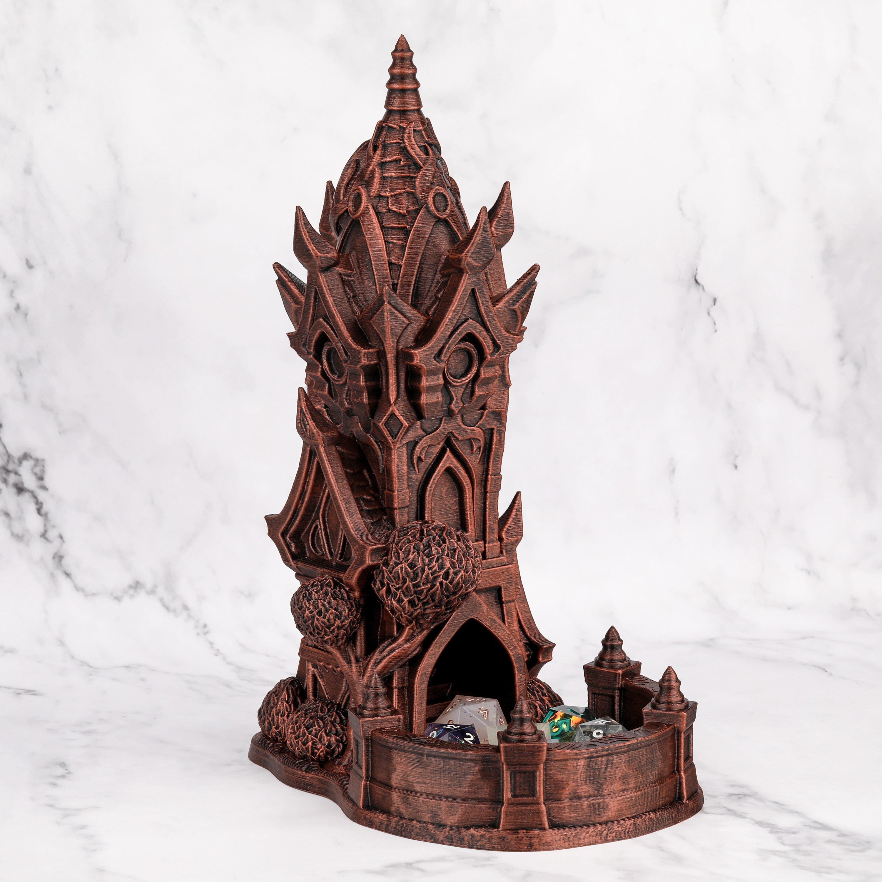 Torre Lanzadados Druida Con Forma De árbol – Cabe 7 Dados, Ideal Para D&D Y Juegos De Rol
