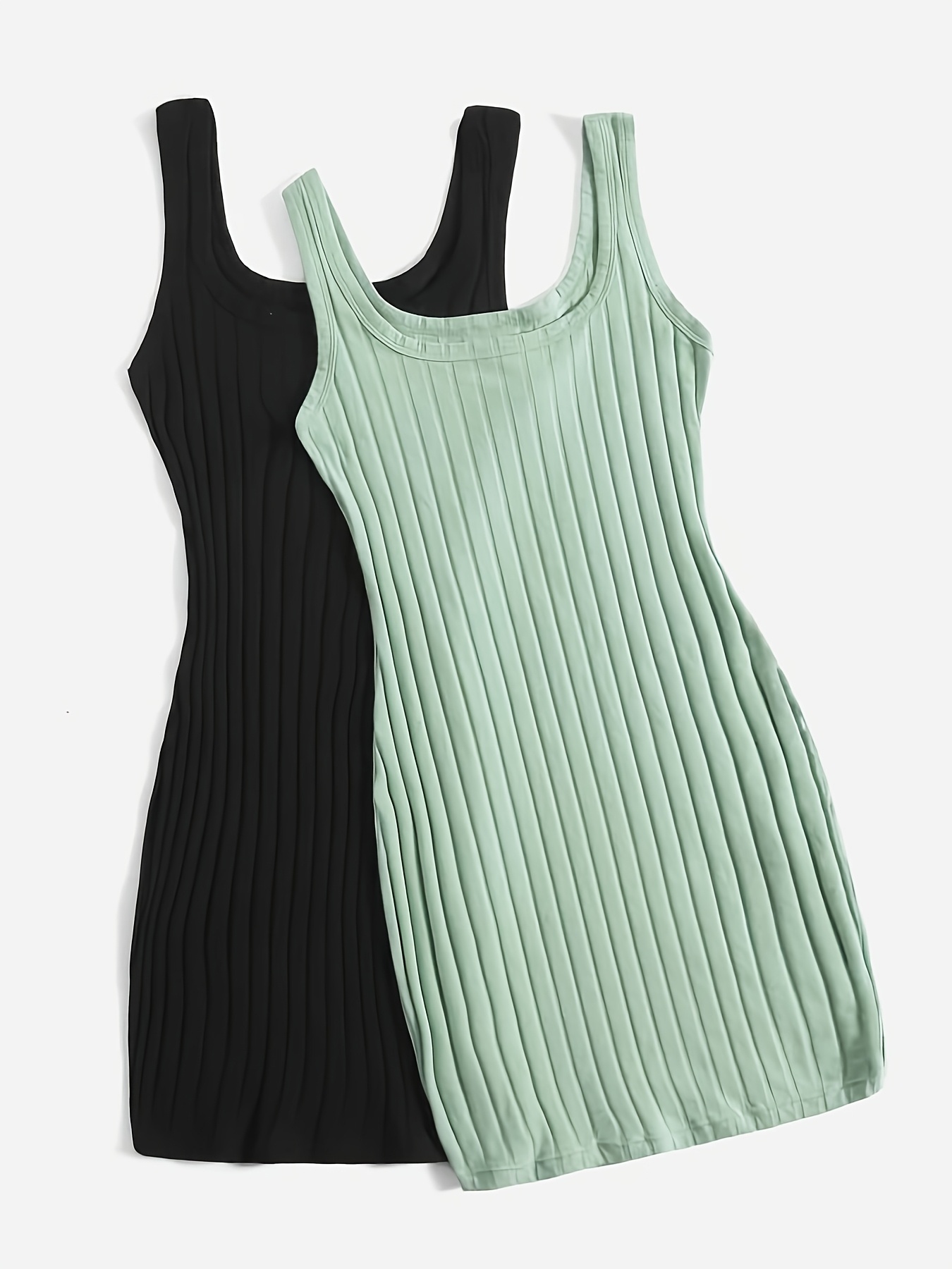 ezwear set od 2 komada rebrastih haljina bez rukava u jednoj  