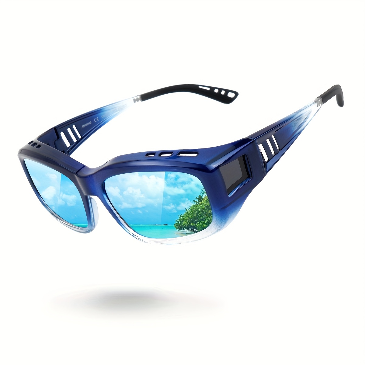 mens sports wrap around polarized shades tr90 lightweight - Temu display picture 1