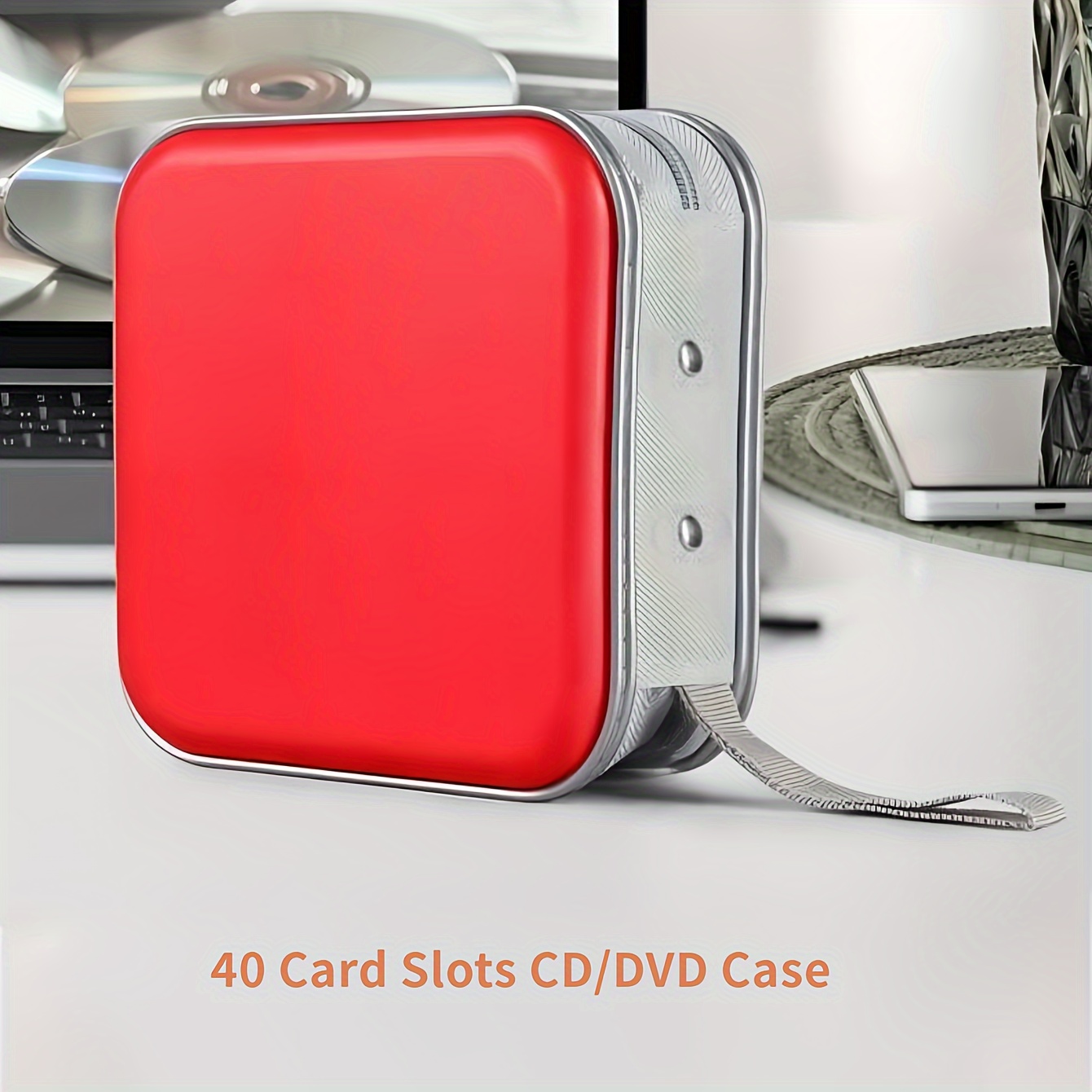 

1pc 40 Card Slots Cd/dvd Case, Portable Cd/dvd Storage Bag, Dust-proof Design, Suitable For Office And Home Use, By Music Enthusiasts And Movie Collectors