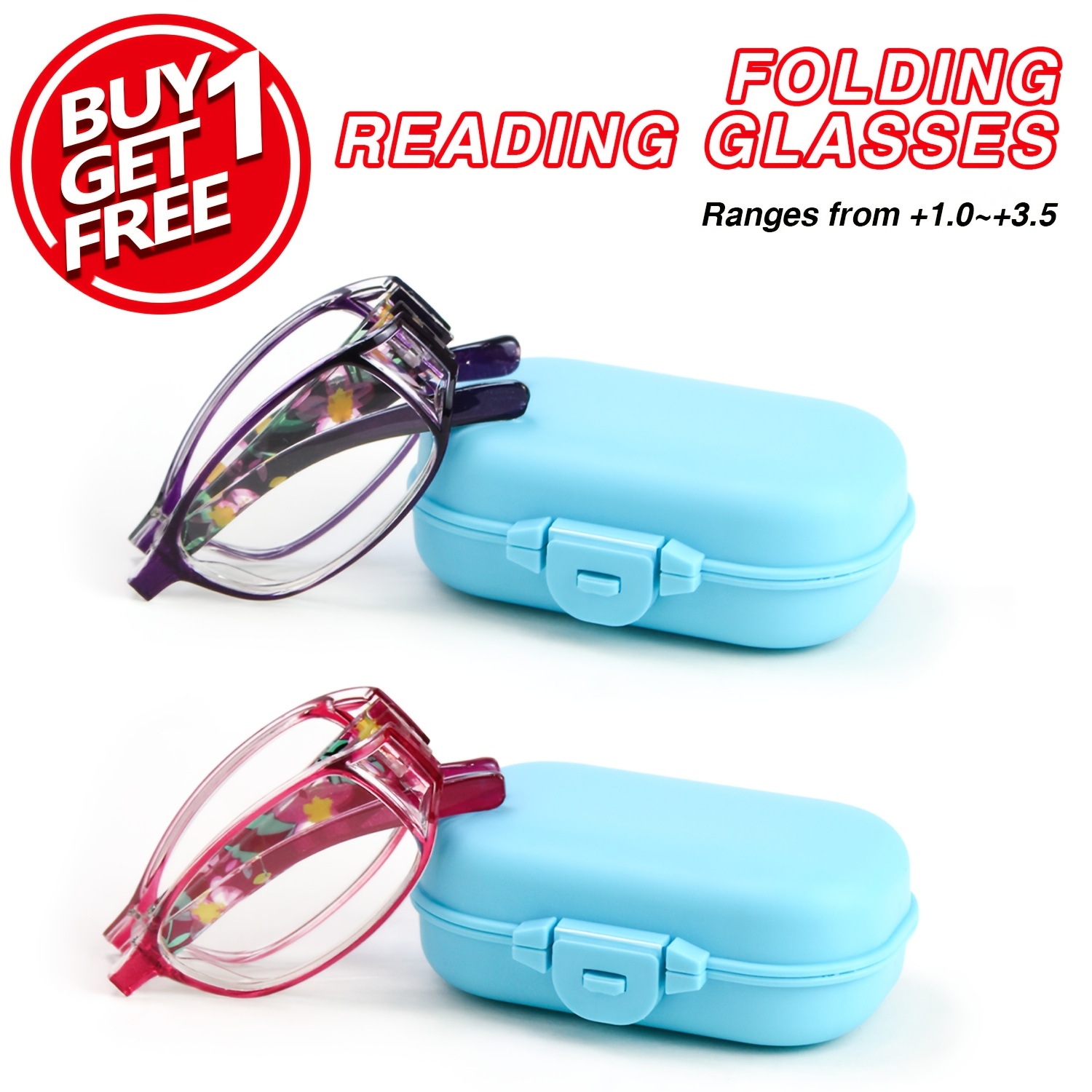 2pcs Fashionable Rectangular Frame Monocle Glasses