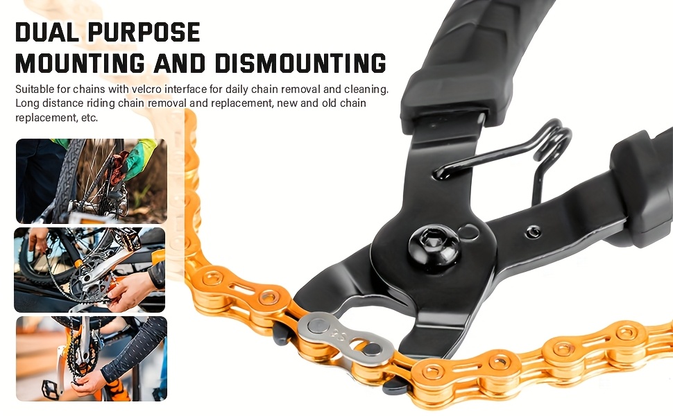 2-in-1 Bicycle Chain Pliers, for Quickly Opening And Closing Missing Chain Links, Suitable for 7 to 12-Speed Bicycle Chains