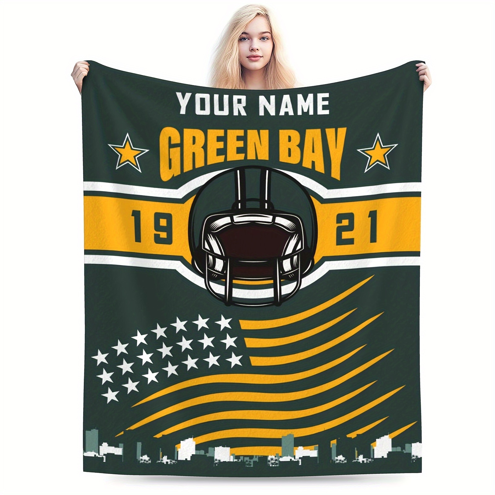 

Bay Fleece Blanket - Personalized City Fleece , Polyester Rectangle , No Use, For