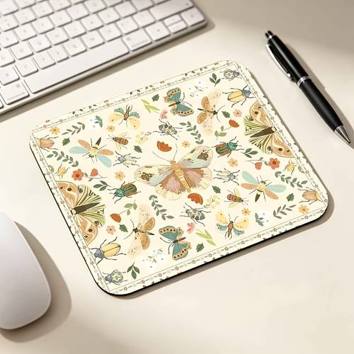 Artikelbild vintage käfer & mauspad, für büro, naturgeschichte-schreibtisch mit rutschfester gummiunterseite, & für computer, laptop, desktop – kleine größe für arbeitsplatz