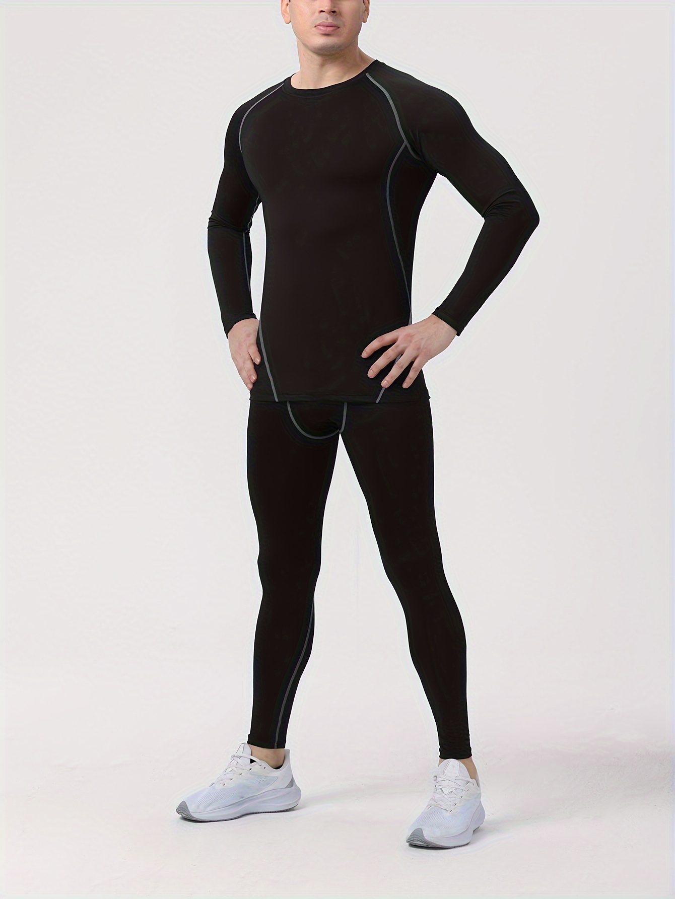 piezas/3 juegos ropa interior térmica hombre conjunto ropa