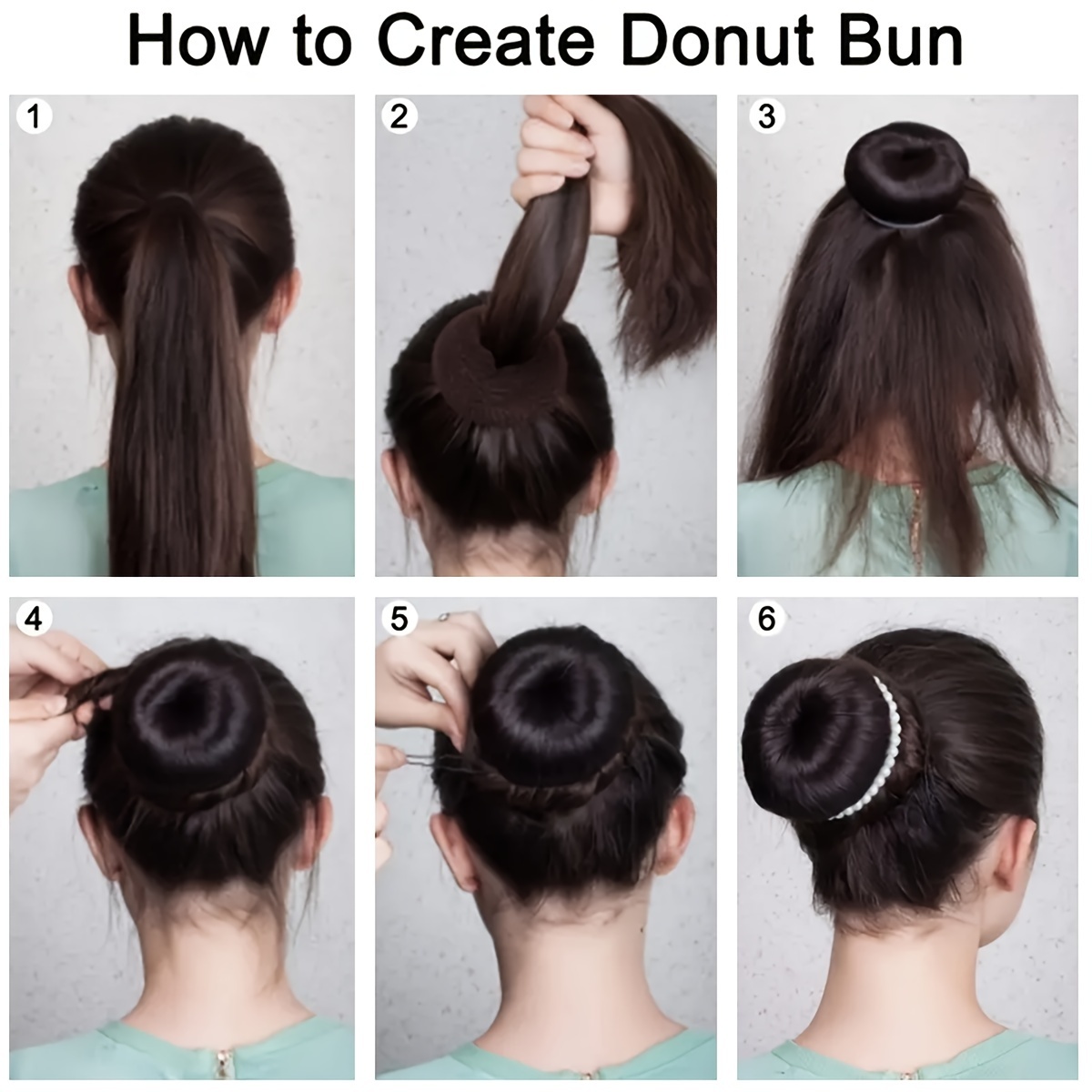 8pcs Donut Hair Bun Maker Set for Trendy Updo Hairstyles
